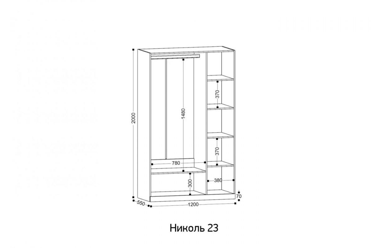 НИКОЛЬ 23 шкаф 3-х створчатый | фото 2
