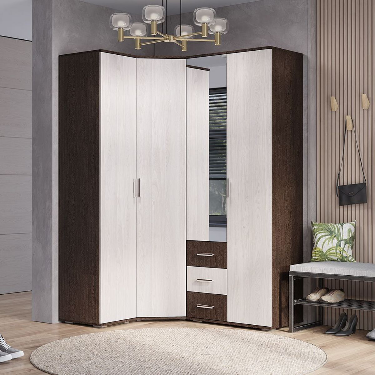 Гостиная Белла (модульная) венге/ясень белый | фото 13