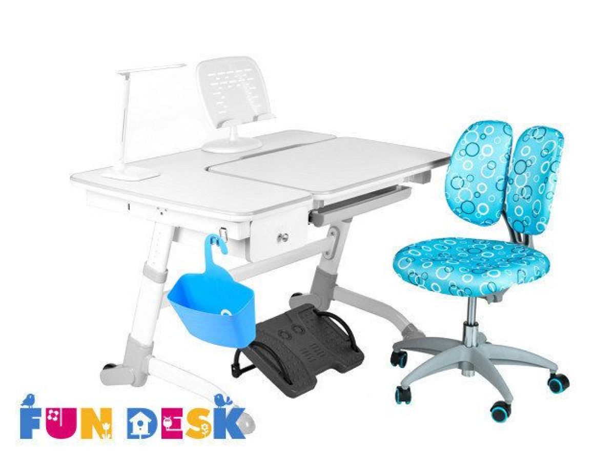 Парта-трансофрмер Amare Grey с выдвижным ящиком | фото 8