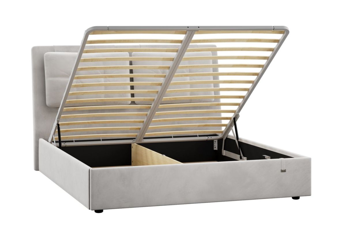 Кровать Ester 1800 с основанием и ПМ (Ультра Смог) Модель 311 | фото 2