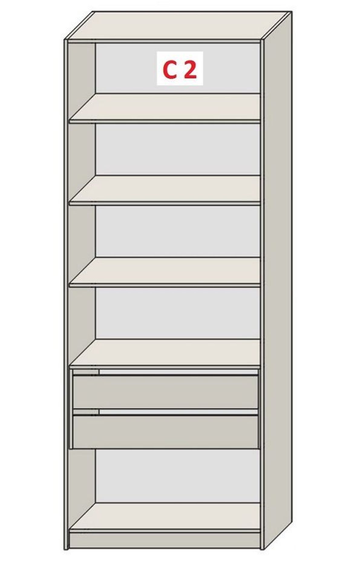 Шкаф СТАНДАРТ С1 без ящика серия "ГЕСТИЯ" (Светло-серый/Дуб Небраска натуральный) 800*520*2300 | фото 6
