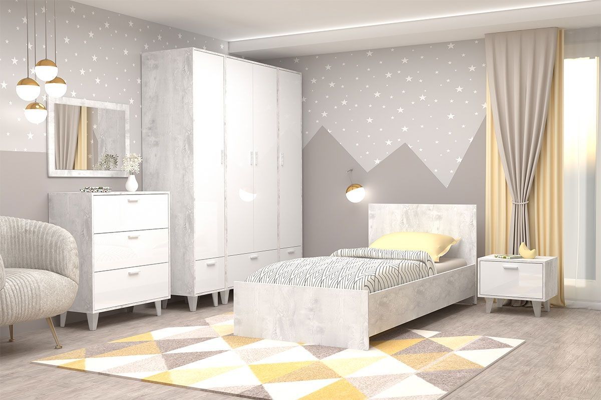 Кровать Эго арт. 032 (900*2000) Бетон светлый | фото 2