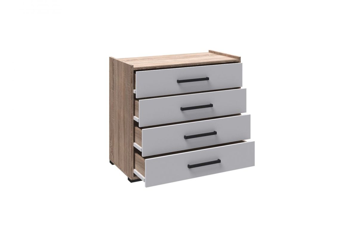 Модульная Спальня Соната (Белый/Дуб Крафт Золотой) | фото 3