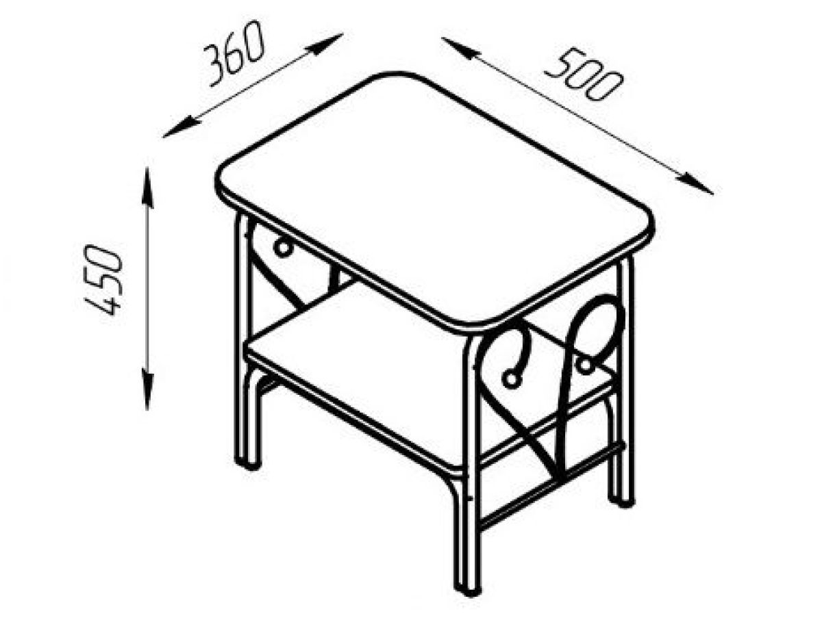 Тумба прикроватная "Версаль" с коваными элементами, белая (полки-белые) | фото 2