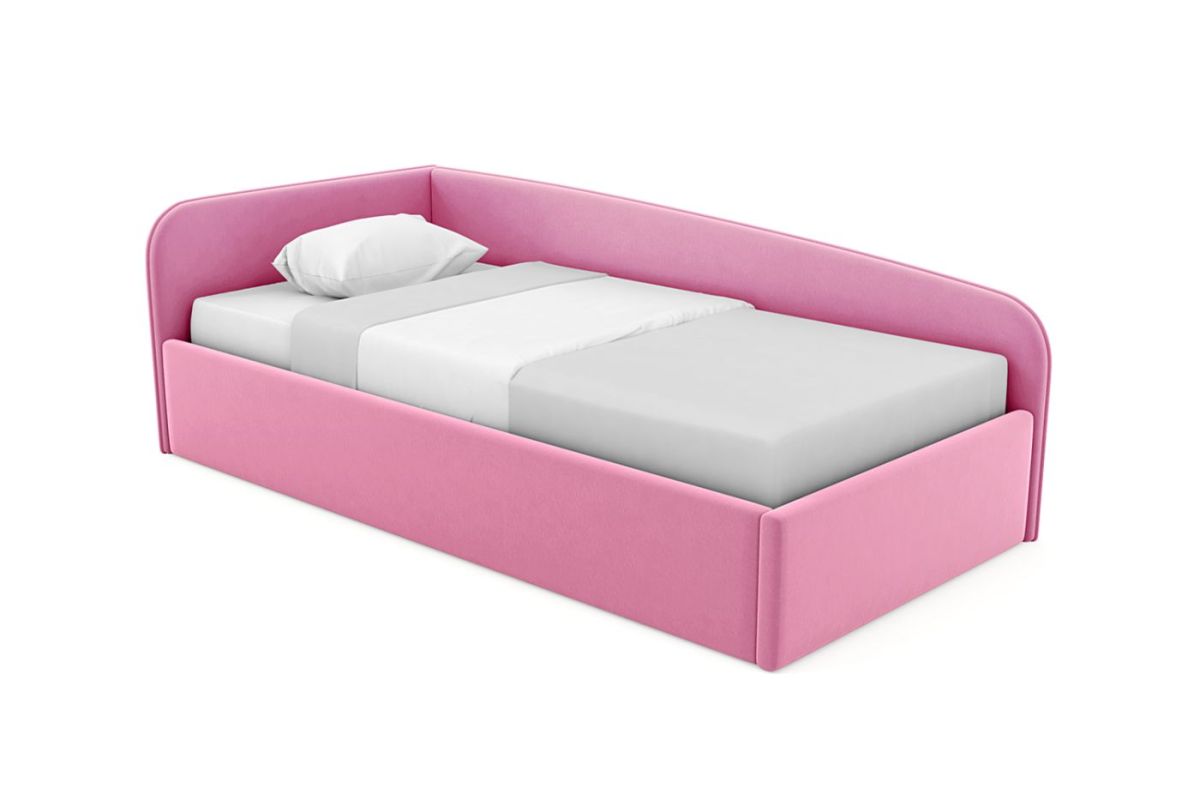 Кровать угловая Лэсли интерьерная +основание/ПМ/бельевое дно (120х200) | фото 14