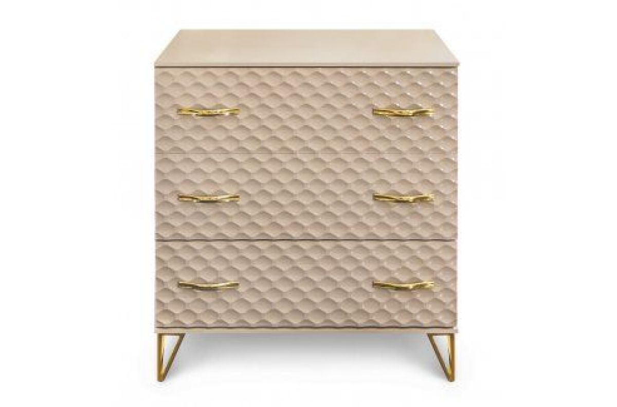 Комод Lara 3-и ящика (бежевый глянец) | фото 2