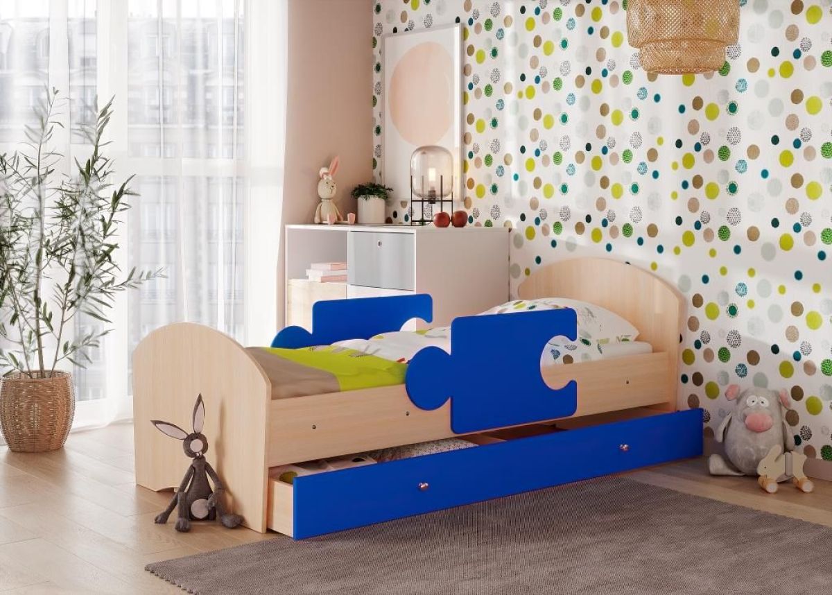 Кровать "Мозайка" на ламелях + бортики + ящики | фото 8