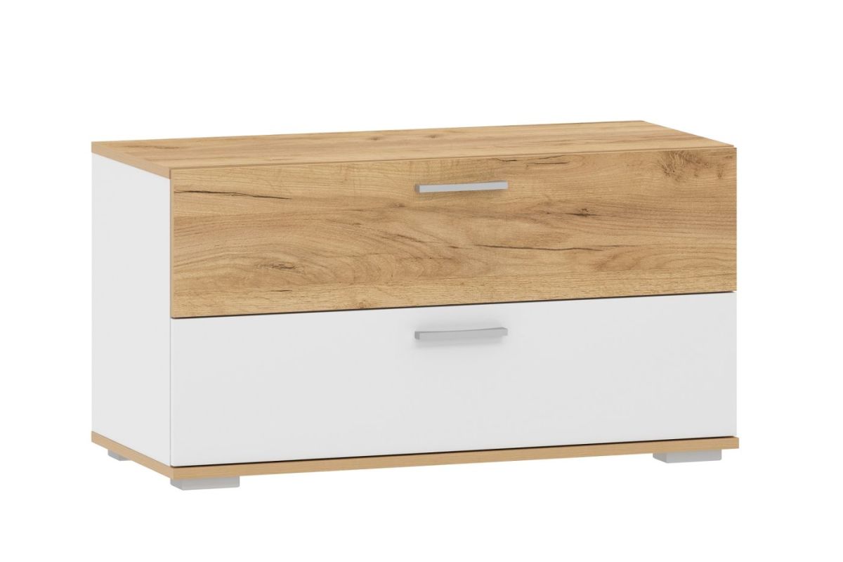 Прихожая "Санти" (модульная) Белый/Дуб Крафт Золотой | фото 14