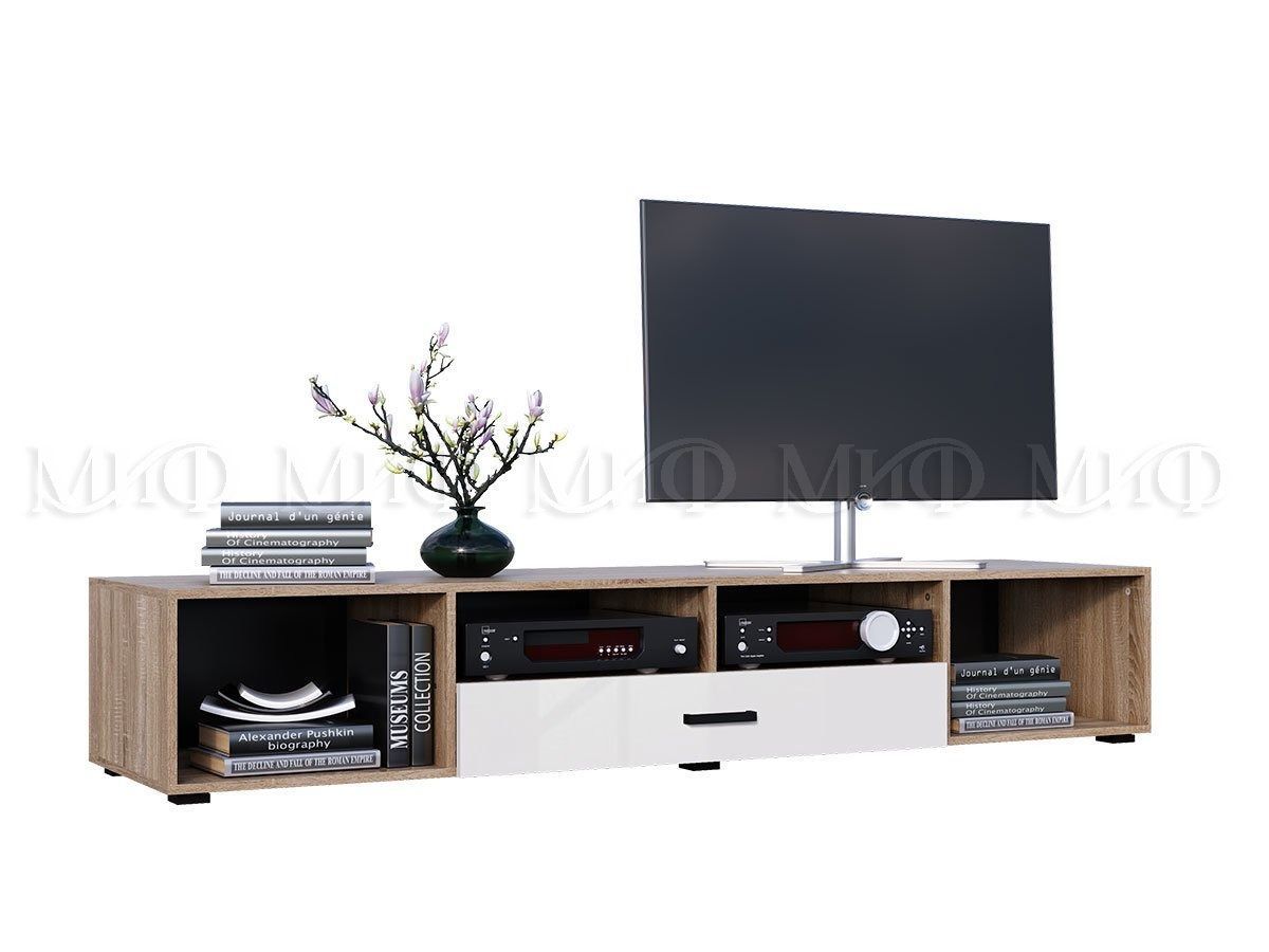 НЭНСИ NEW Гостиная ЛДСП (модульная) Белый глянец/Сонома | фото 4