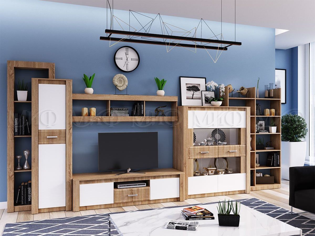 ТЕРРА Шкаф комбинированный (Белый глянец/дуб сонома) | фото 3