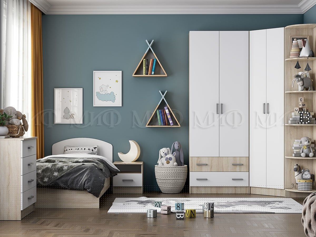 МАРТИНА Шкаф (Белый глянец/дуб сонома) | фото 3