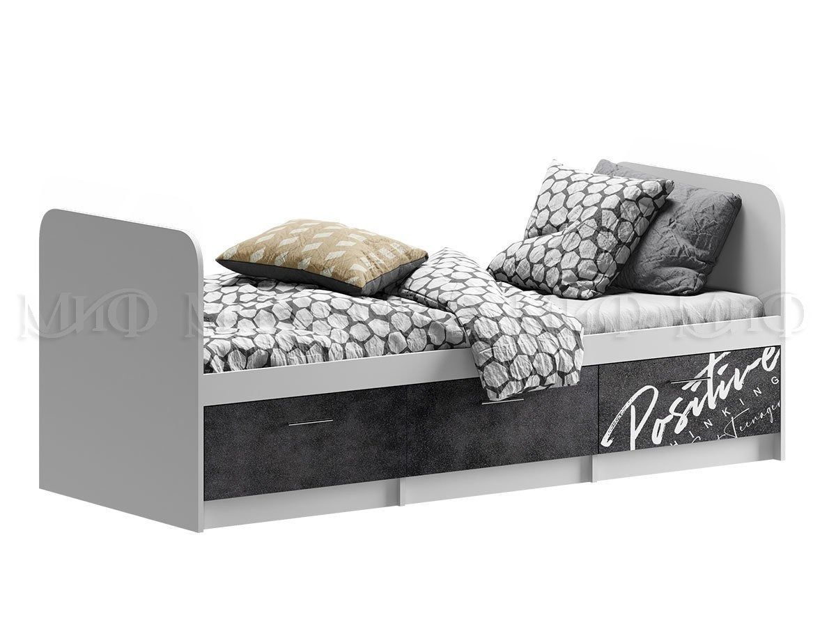 ВЕГА NEW Позитив Детская МДФ (модульная) Бетон темный/белый | фото 2