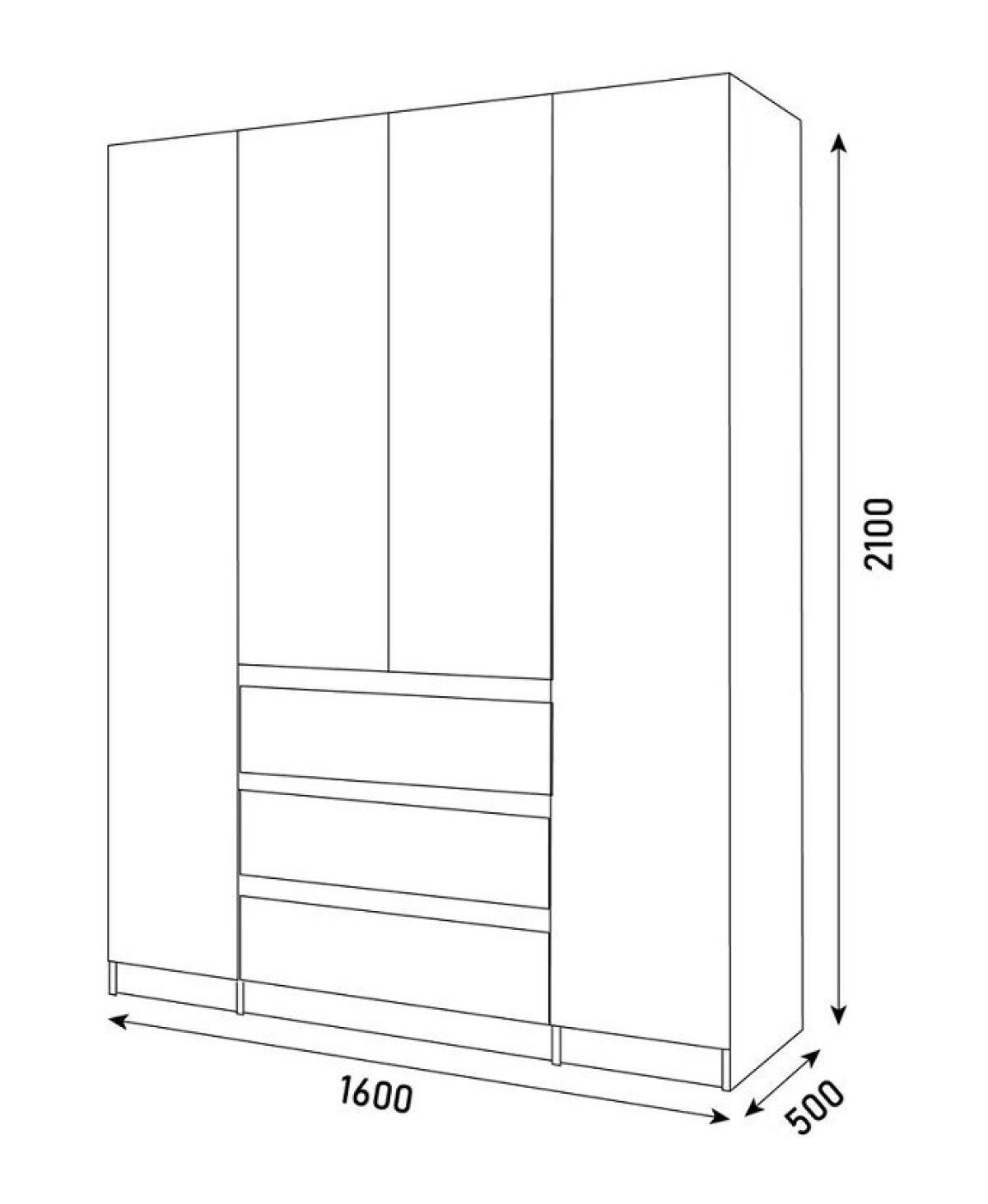 Спальный гарнитур Парус (Белый/Белый) модульный | фото 24