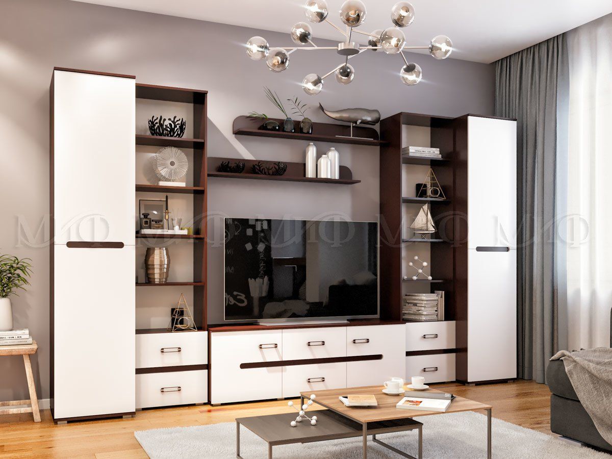 КИМ Гостиная (модульная) МДФ (белый) | фото 2