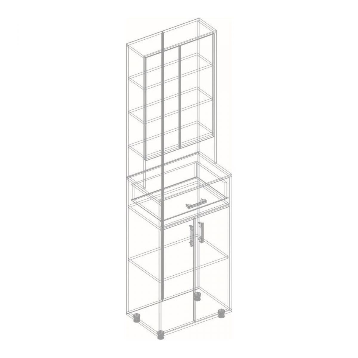 ГРАФ Тумба с зеркалом (темно серый) | фото 2