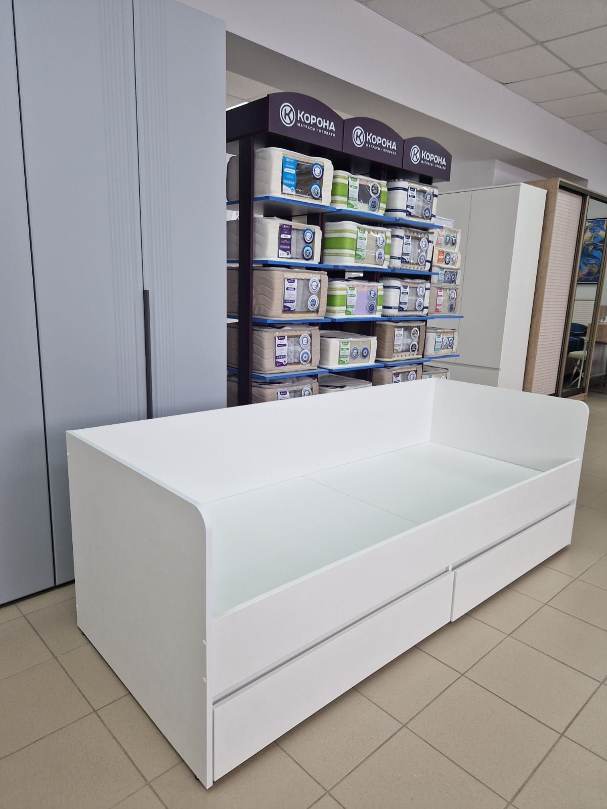 Кровать с 2 ящиками "Бьянко" 800х2000 | фото 2