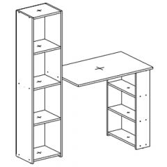 Стол письменный со стеллажом "Бьянко" | фото 3