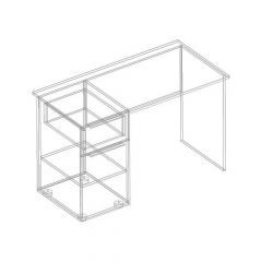 ВИТА Стол письменный (левое исполнение) темно серый | фото 2