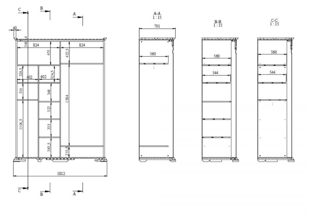 Шкаф для одежды Лика (ММ-137-01/02РБ-1) | фото 4