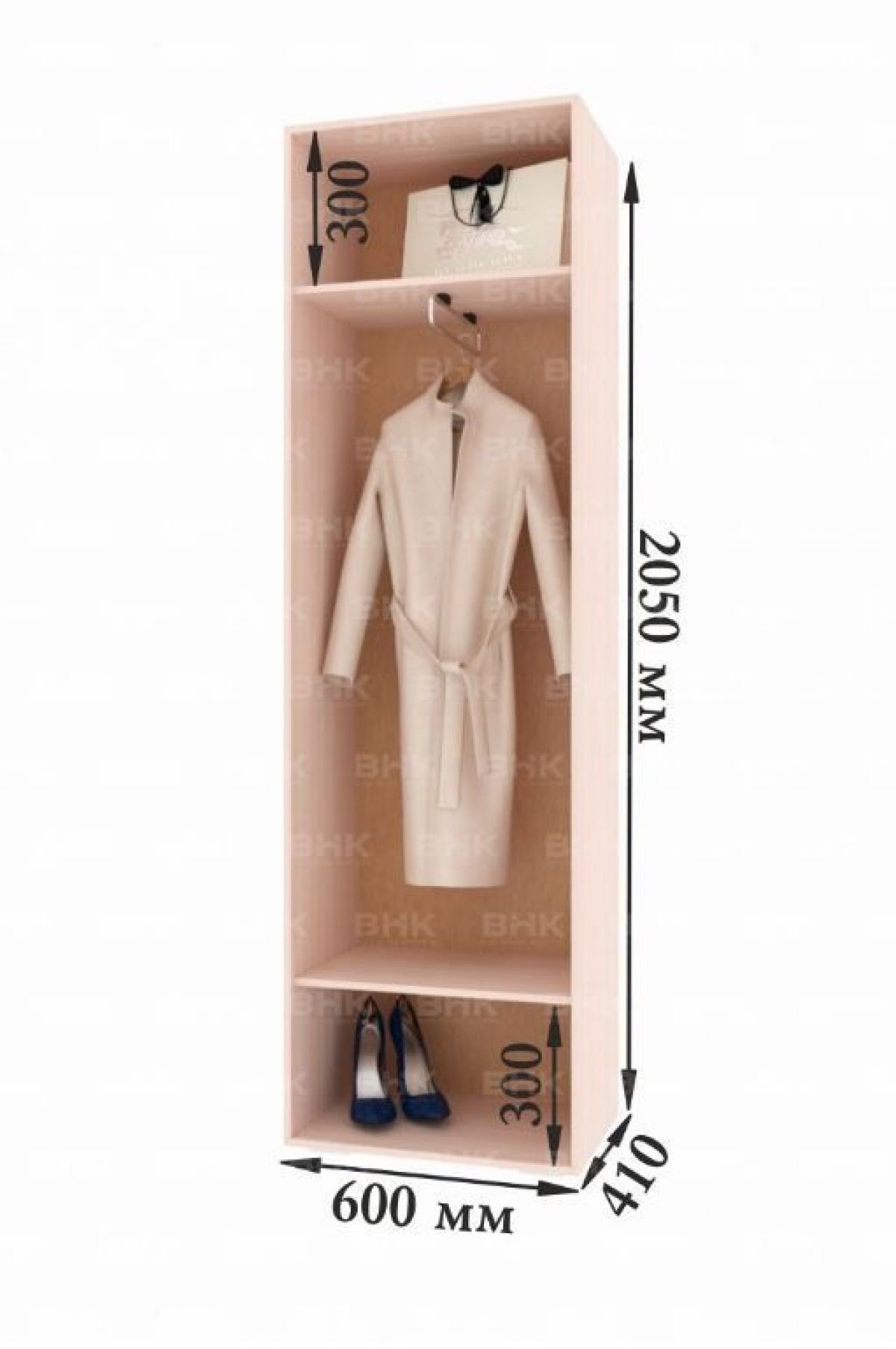 Прихожая + Шкаф серия Канзас (Дуб Сонома/Белый) | фото 3