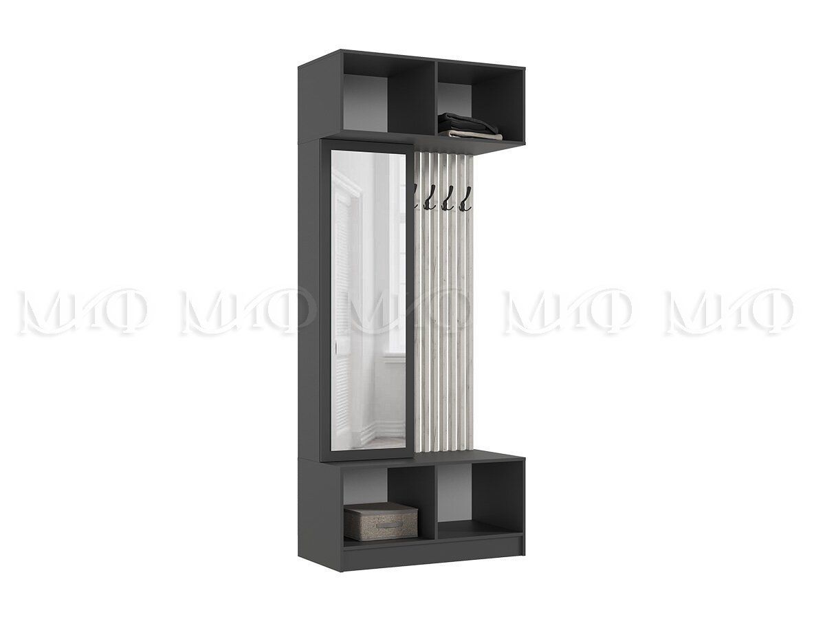 РОДЖИНА Прихожая (модульная) графит/дуб крафт белый | фото 5