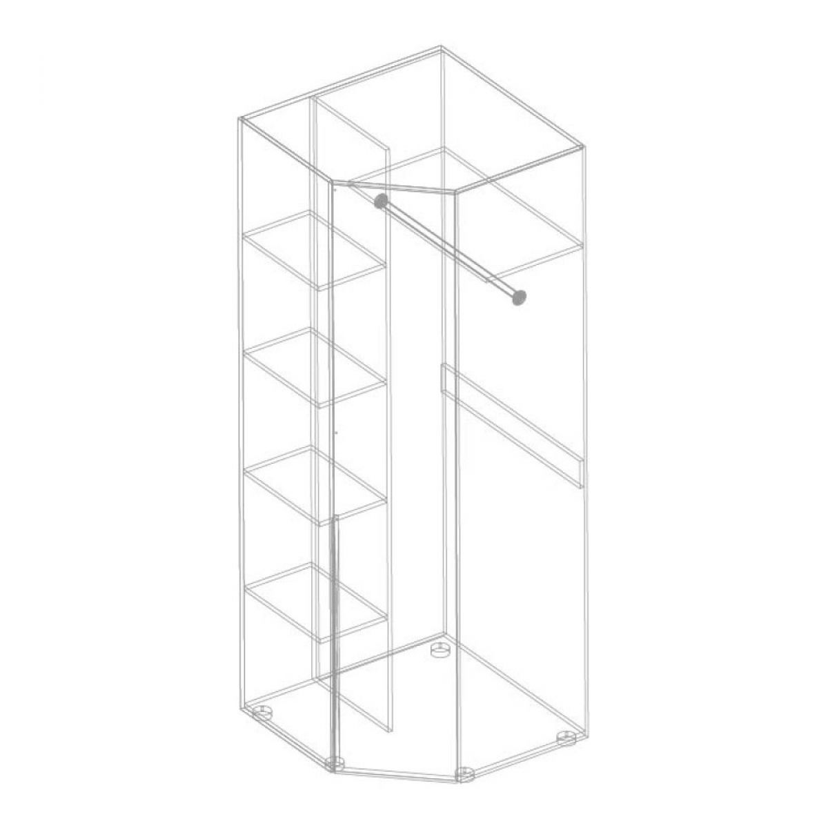 ВИТА Шкаф угловой (темно серый) | фото 2