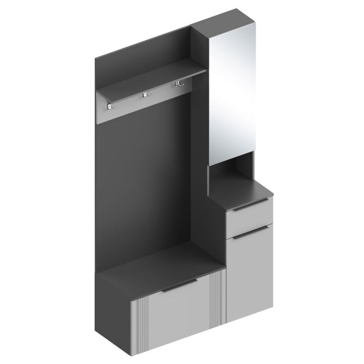 ВИТА Прихожая (модульная) темно серый | фото 2