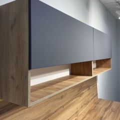 Кухонный гарнитур «Монако» 2.0 м Серия 2 МДФ с фрезеровкой (Дуб Золотой/Графит) | фото 5