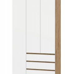 НЕКСТ 1 Спальный гарнитур (модульный) Дуб Золотой/Белый | фото 14