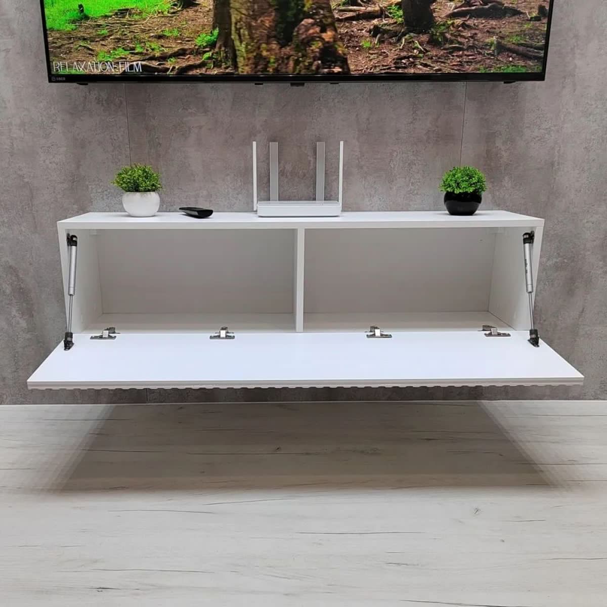 Тумба подвесная под ТВ LINES MTV4-MA 1150 Белый матовый (Белый-M 10.1.2) | фото 3