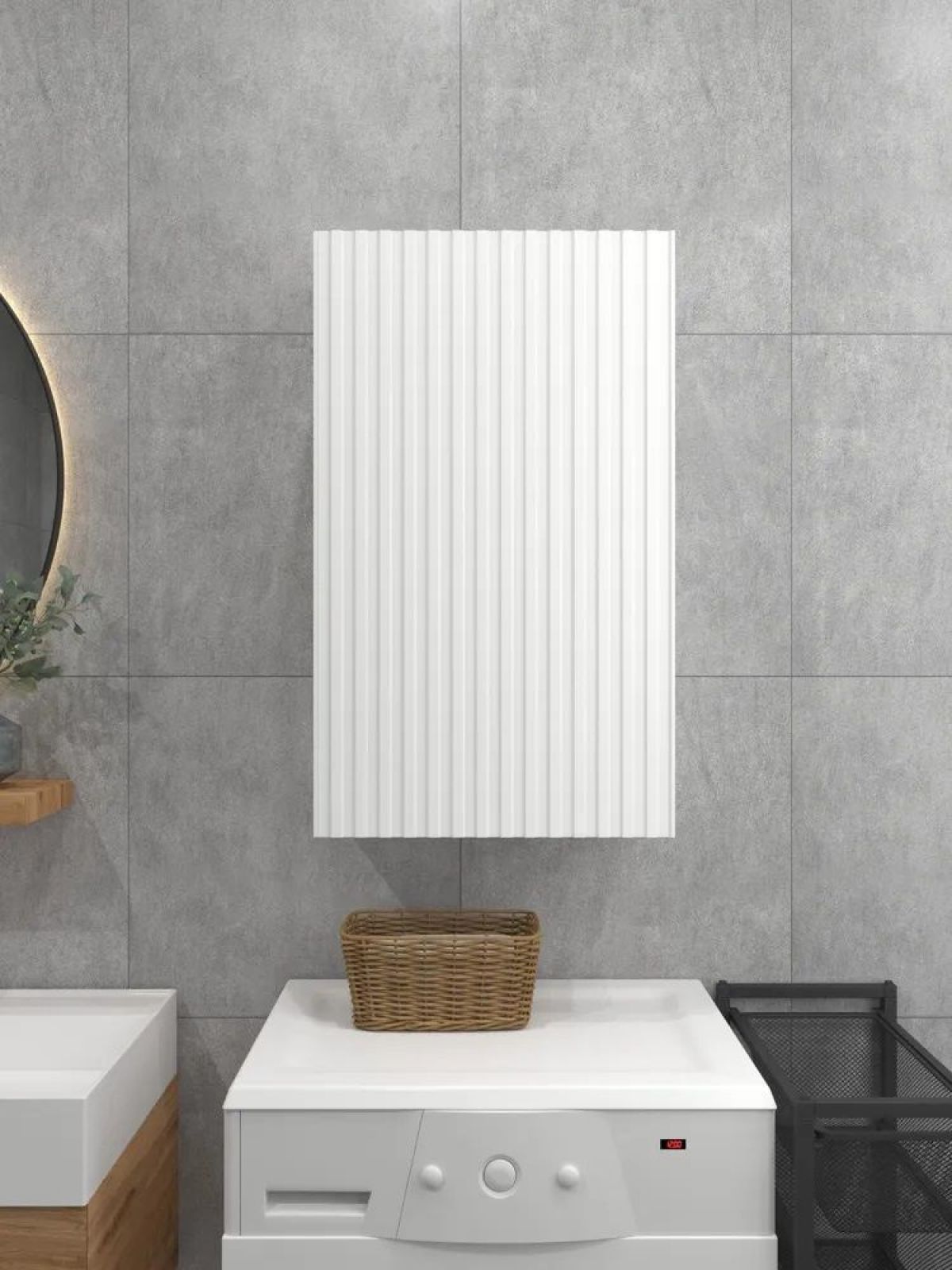 Шкаф навесной для ванной MH7-MA 450х750 (Белый-М 10.1.1) Белый глянец | фото 2