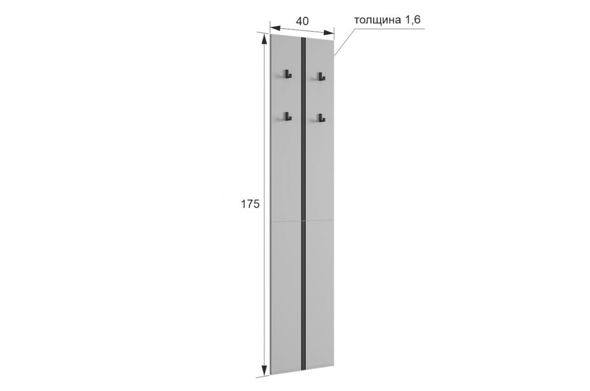 МЕРСИ Прихожая (модульная) графит | фото 2