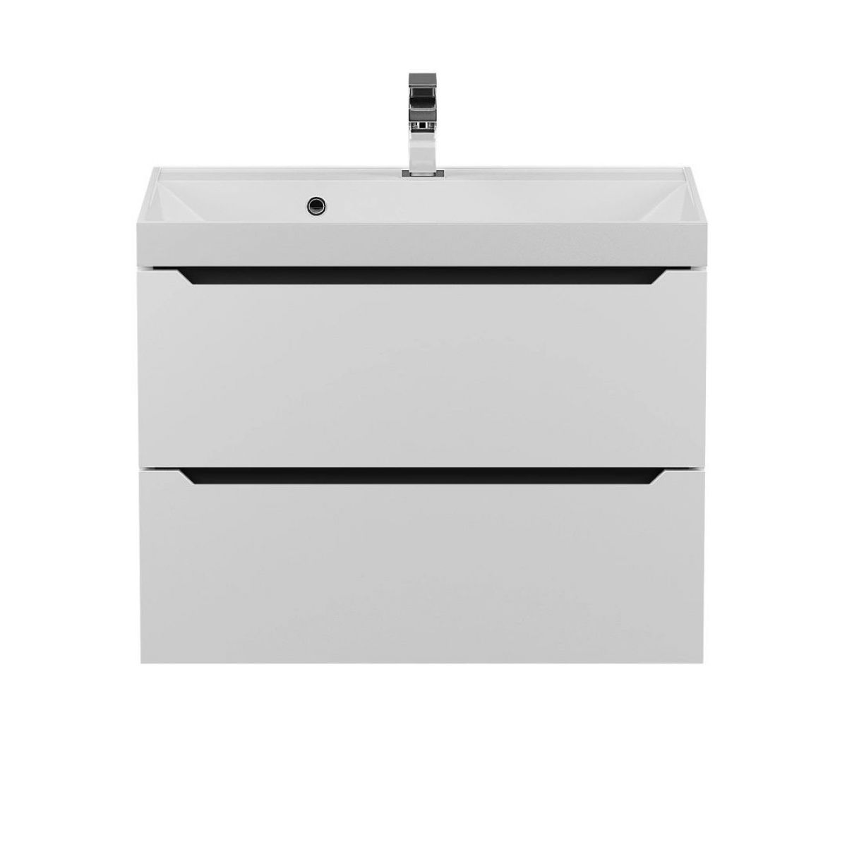 Тумба под раковину Uperwood Tanos 70 см, подвесная, белая/графит | фото 8