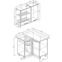 Кухонный гарнитур Белый Глянец 1000*1000 (Стол. 26мм) | фото 2