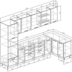 Кухонный гарнитур Белый Глянец 3200*1400 (Стол. 26мм) | фото 2
