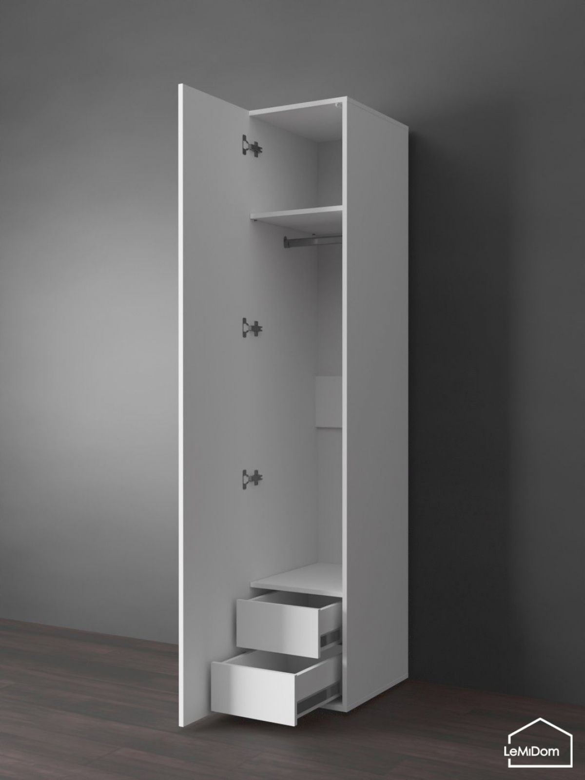 Шкаф Linnea MHR-1PO-3 2050х400х510 (Белый-М 11.1.1) | фото 5