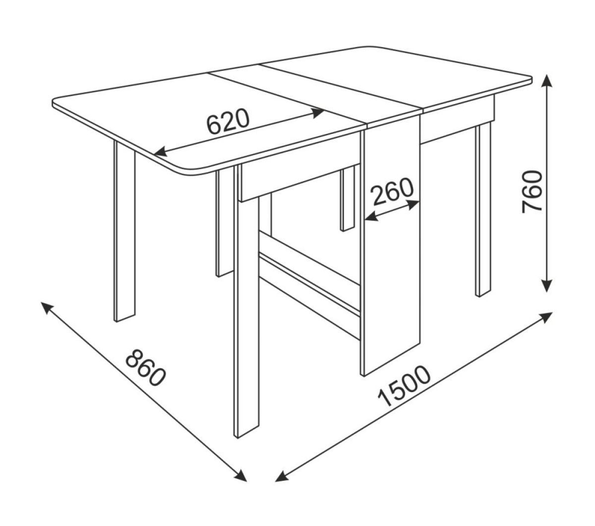 Стол-книжка прямая | фото 6