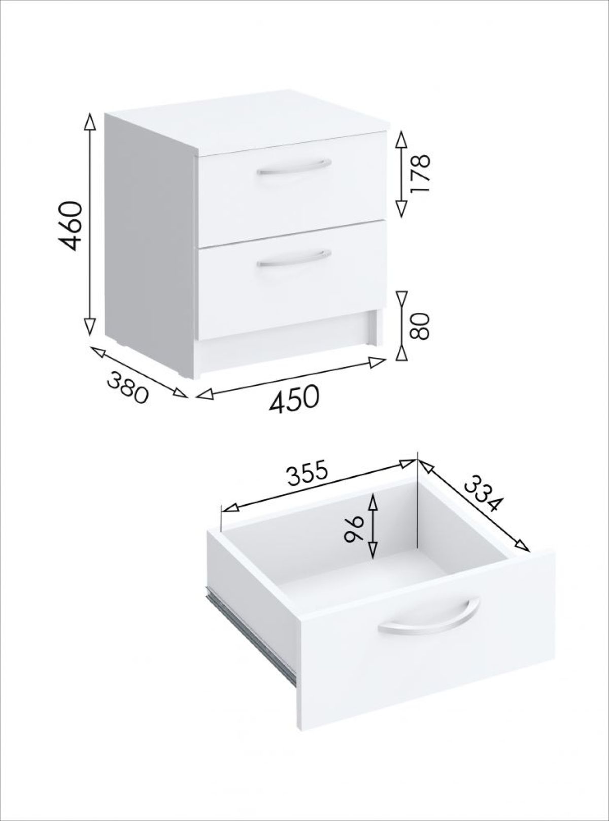 Тумба прикроватная 450 Париж (2 ящика) | фото 5