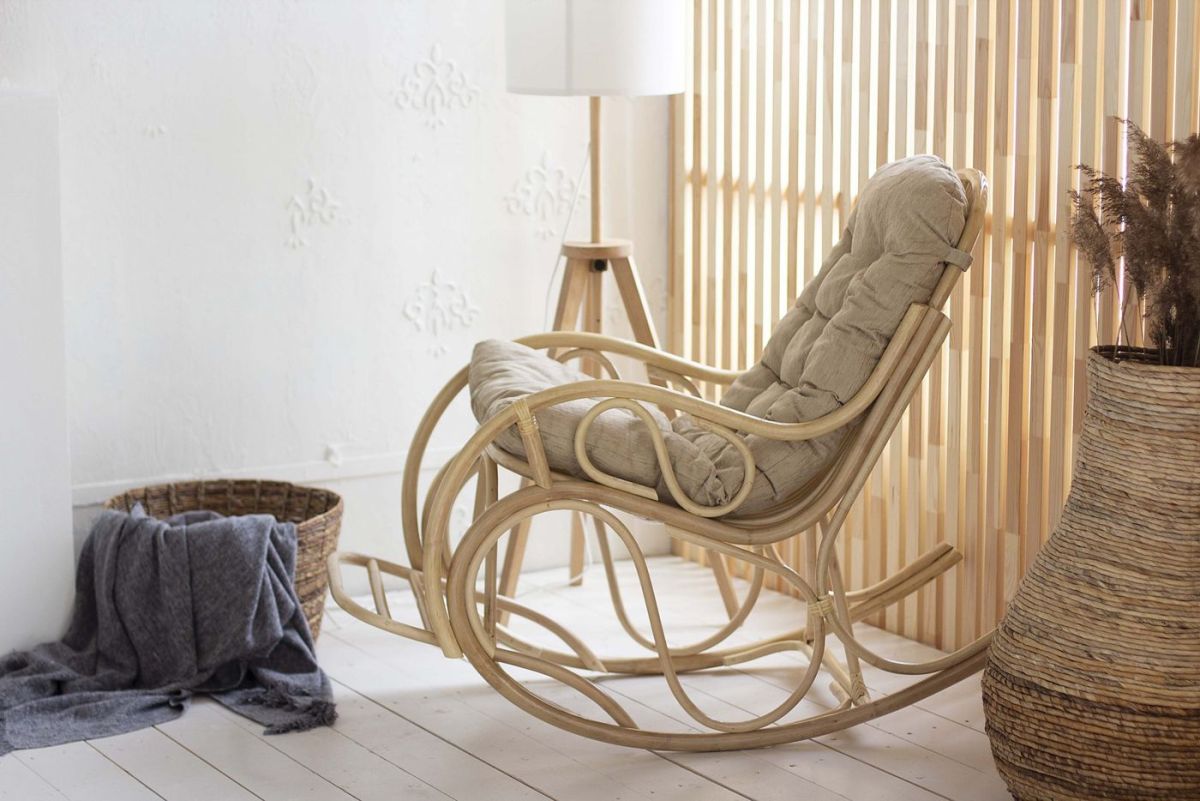 Кресло - качалка 05/05 с подушкой (Натуральный) Разборное/в коробке | фото 2