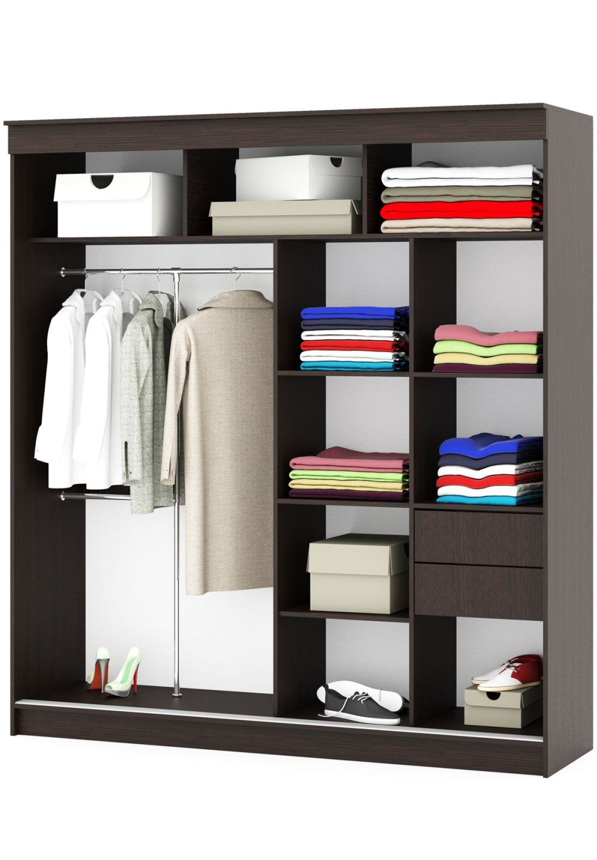 Шкаф-купе Фаворит 2.0 серия Альянс (Венге) | фото 2