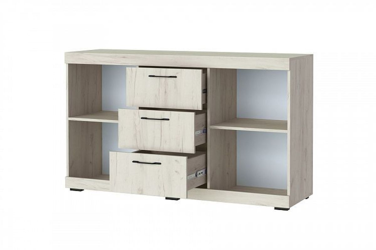 СОНАТА КС-1500 Комод (дуб крафт белый/антрацит) | фото 2