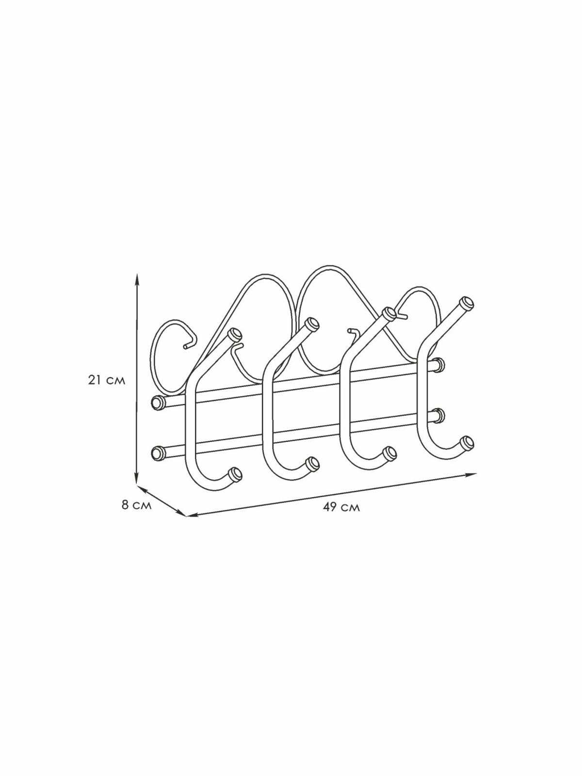 ВНА 200 Ч Вешалка настенная "Ажур 4" Черный | фото 2