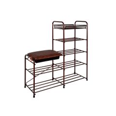 ПДОА35СЯ М Подставка для обуви "Альфа 35" с сиденьем и ящиком Медный антик | фото 3